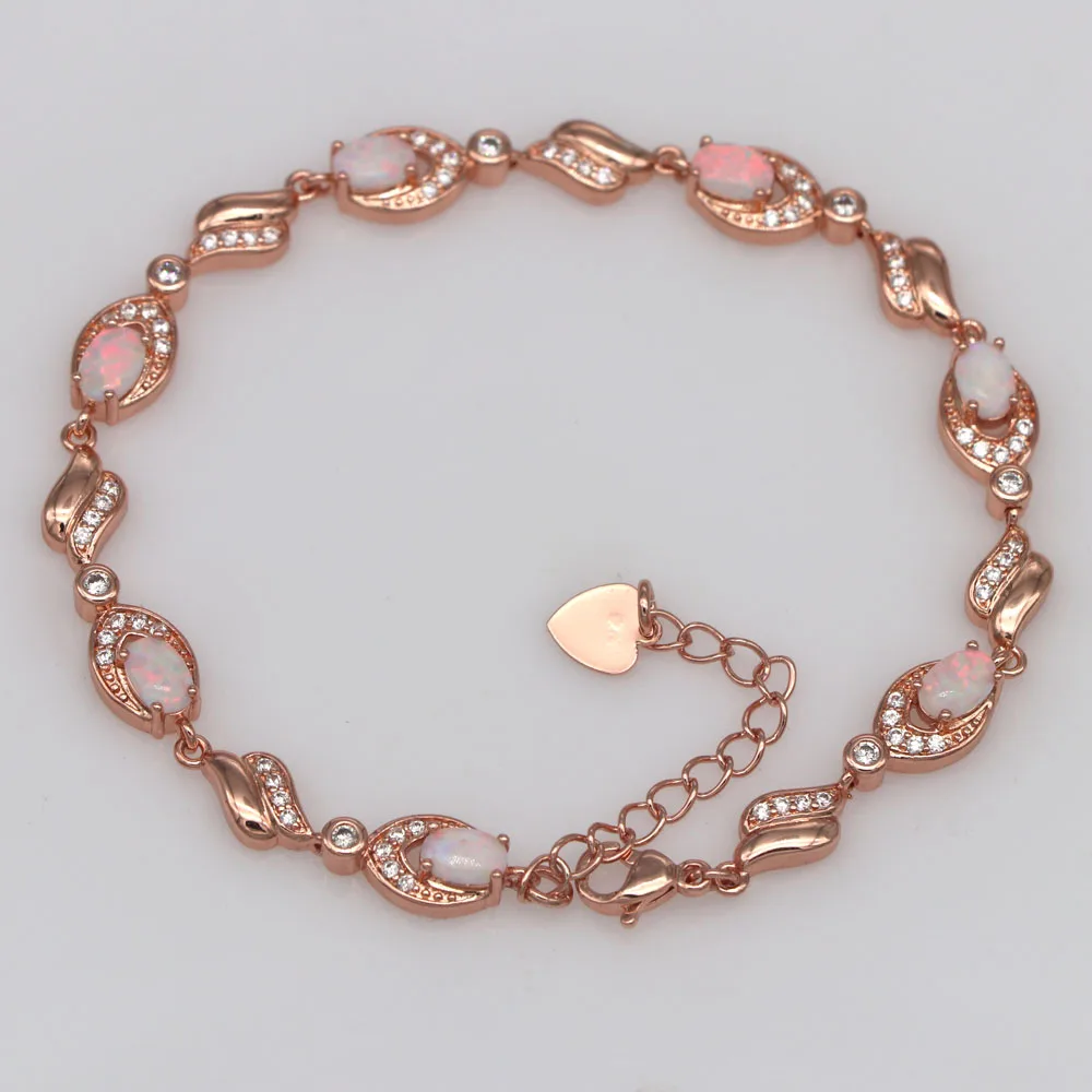 

RSZ0003 2021 new women's rose gold opal bracelet women's blue fire opal bracelet wholesale fashion jewelry gift