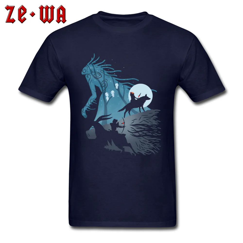 Силуэт искусство Мужская футболка в стиле японского аниме древний дух Принцесса