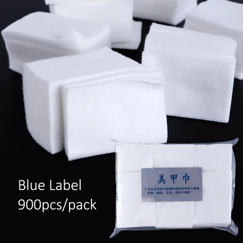 Blue Label STZ 900 шт./упак. Гель-лак для снятия лака безворсовые салфетки для маникюра для удаления гелевого Лаки ногтей салфетки хлопка очиститель инструменты#957 - Цвет: Blue Label