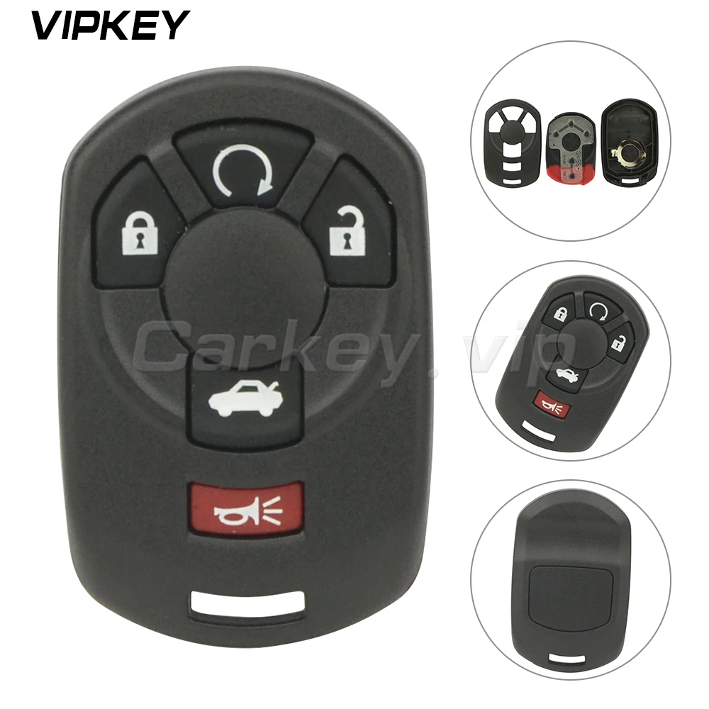 Чехол для смарт ключей Remotekey M3N65981403 Cadillac STS 5 кнопок 15212382 2005 2006 2007 2008 2009 2010 2011|Ключ от