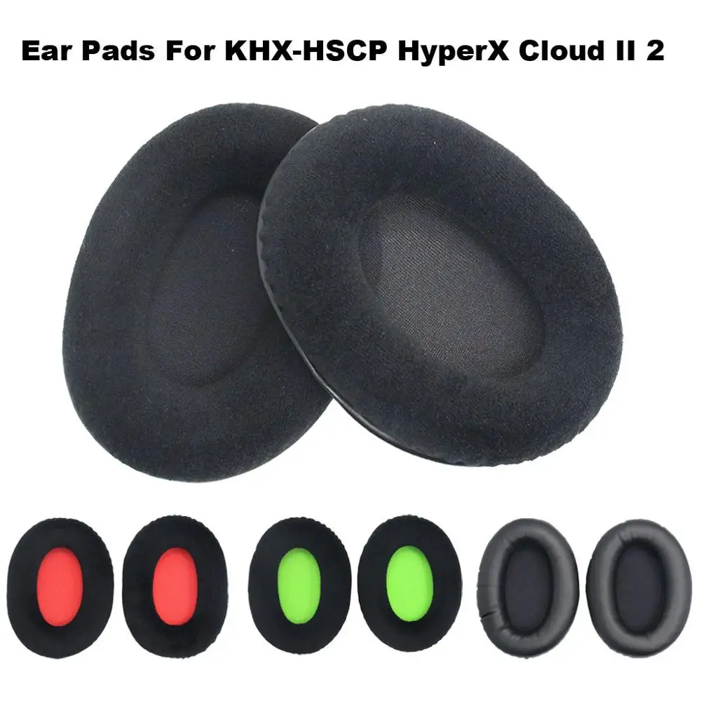 2 X Сменные амбушюры для наушников kingston KHX-HSCP для HyperX Cloud II, велюровые подушечки с эффектом памяти#709