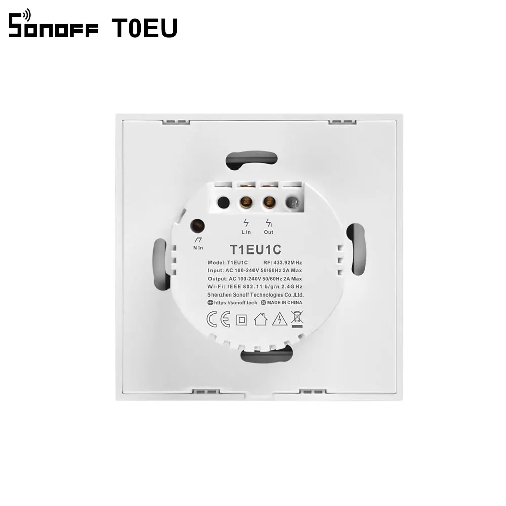 SONOFF T0 ЕС TX Wi Fi Сенсорный настенный светильник беспроводной переключатель умный
