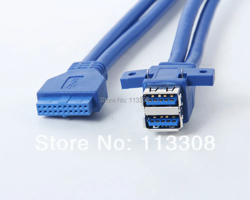 Материнская плата USB 3 0 200 шт./лот 20 pin Female To A type винтовой кронштейн кабель 70 см 20P 2AF