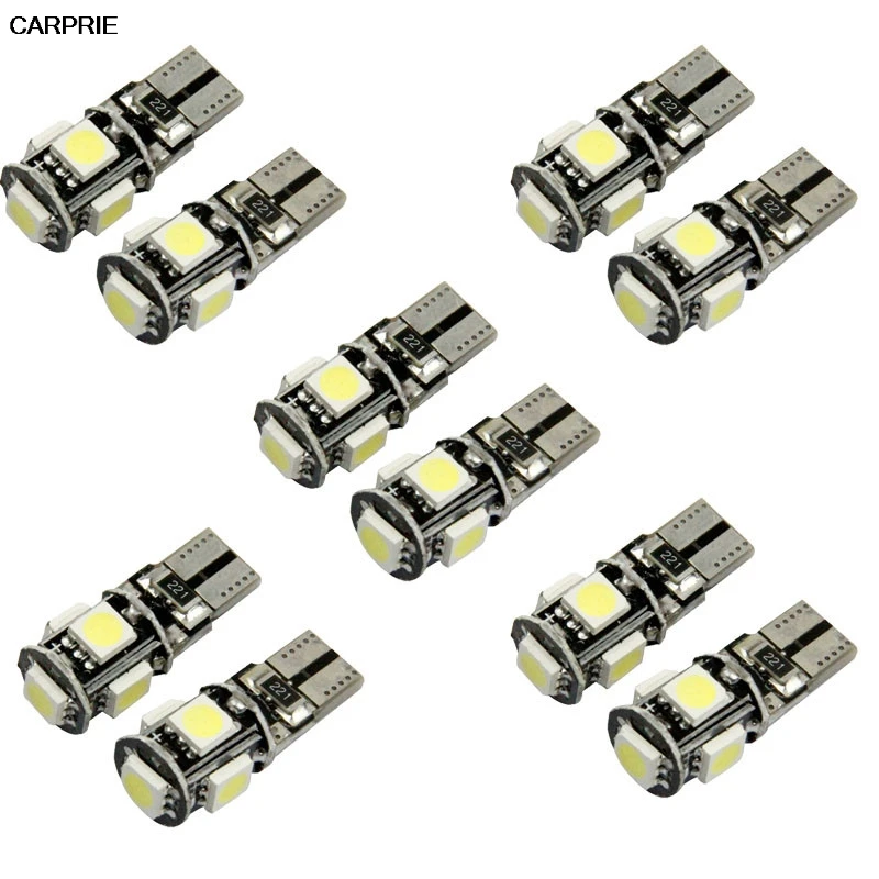 CARPRIE 10 шт. Canbus без ошибок T 5 SMD 5050 W5W 194 16 светодиодные лампы для интерьера