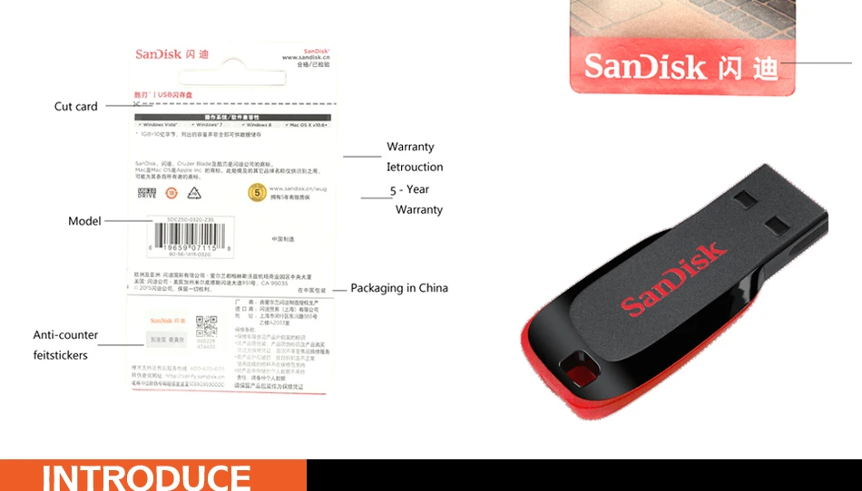 Подлинная SanDisk Cruzer Fit CZ50 USB флэш-накопитель 128 Гб 64 ГБ 32 ГБ USB 2,0 флеш-накопитель карта памяти мини-накопитель s 16 ГБ 8 ГБ U диск