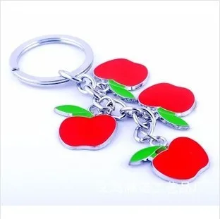 

red apple keychain novelty items cute key holder for women christmas gift innovative trinket free shipping promotional llaveros