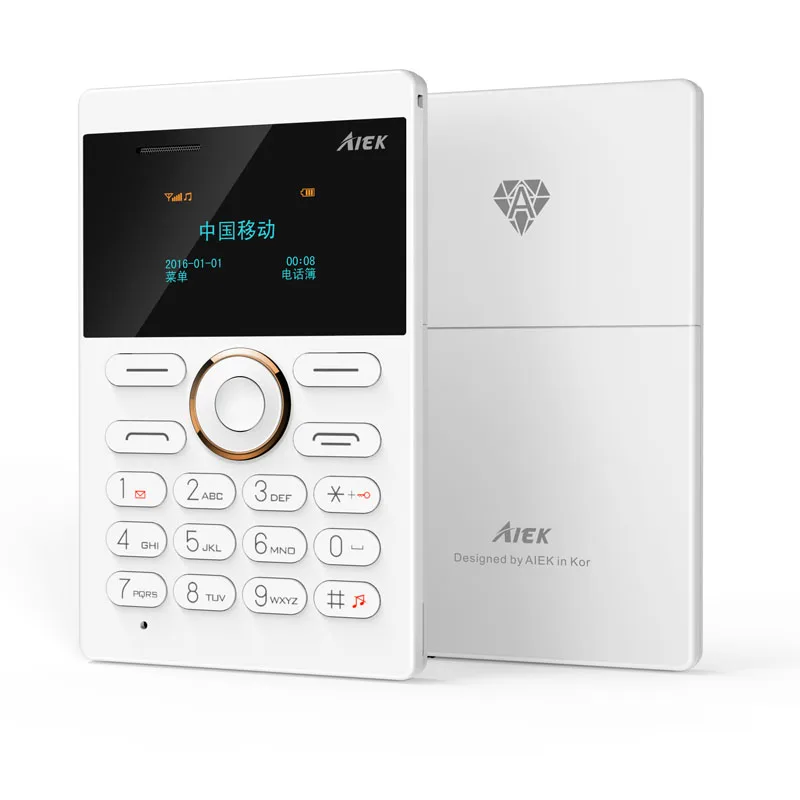 AIEK E1 1 дюймов мини сотовый телефон карты тонкий студент Версия OLED GSM FM Bluetooth