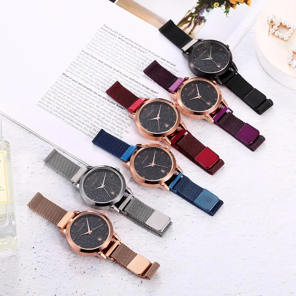 

2020 Starry Sky Watch Women Simple Magnet Quartz Watch Female Fashion Casual Wrist Watches Calendar Waterproof Clock reloj mujer