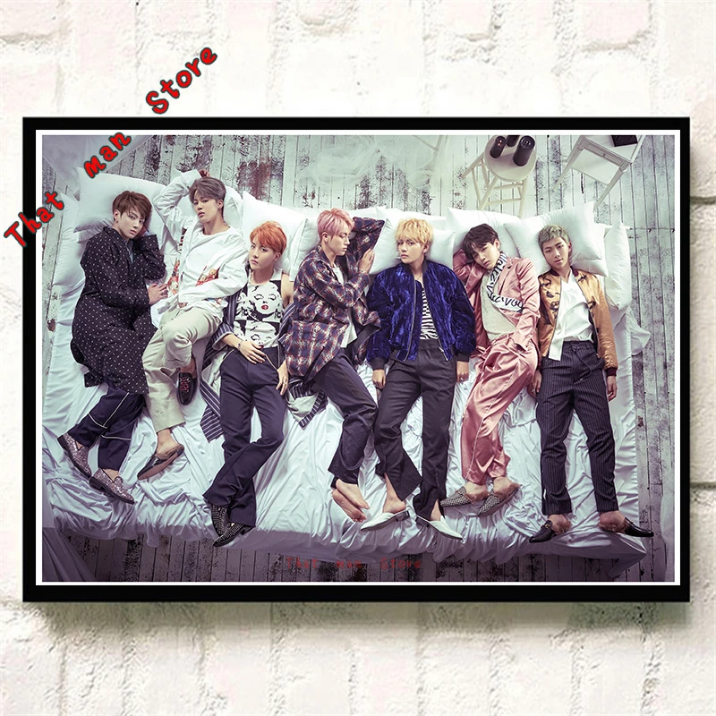 Kpop bangtan boys прозрачные наклейки на стену с изображением украшение дома высокое