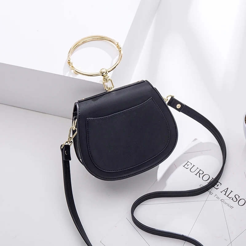 Bolsos Mujer Специальное предложение Женские сумки круглые металлические кольца сумка-мессенджер через плечо телефон кошелек крест тела Дамы Роскошные