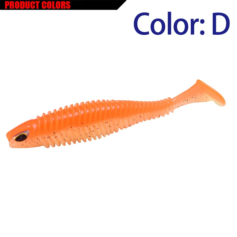Proleurre shad Fishing Lure 8cm 11cm T-tail soft bait Jigging Wobbler Aritificial Silicone Lures Bass Pike Fishing Tackle PR-599 - Цвет: D