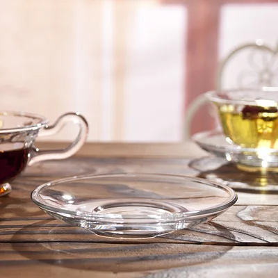 normal glass saucer Доброе утро, ящики для хранения прозрачный Творческий Стекло Кофе Чай напитки для десерта, завтрака чашка для молока Стекло кружки с ручкой и крышкой - Цвет: normal glass saucer
