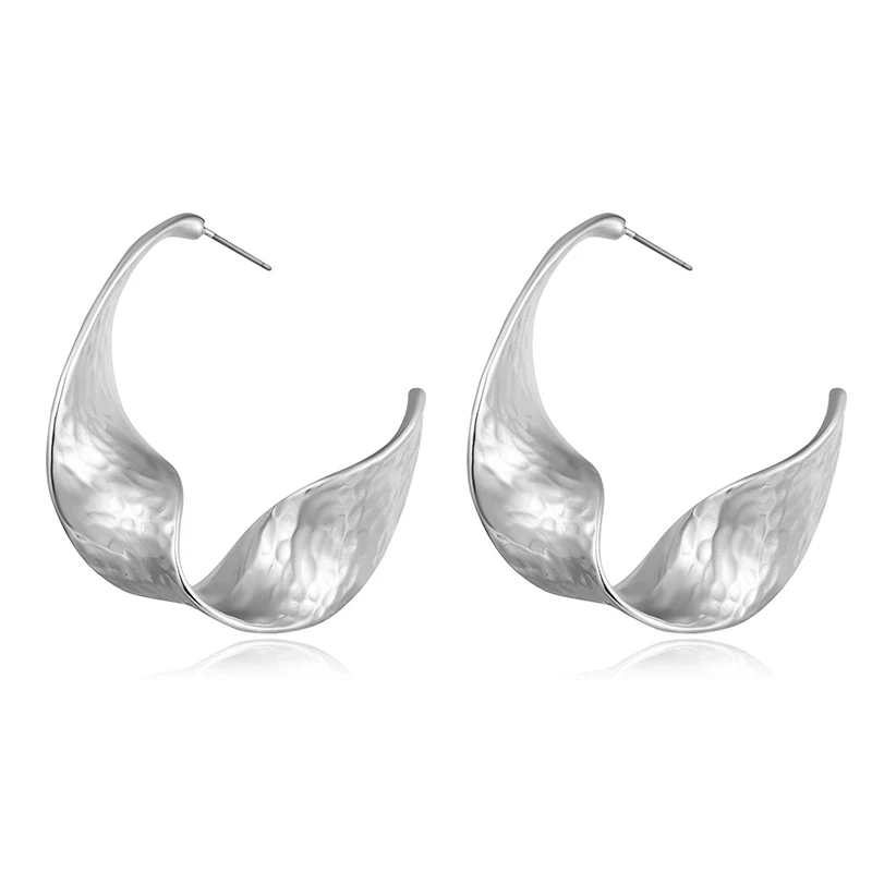 Женские круглые изогнутые серьги-кольца серьги из металлического сплава в стиле