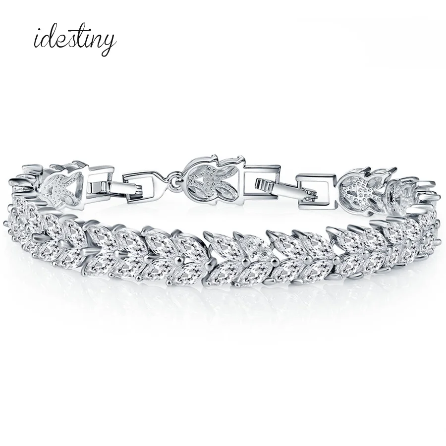 11 распродажа новейший пшеничный дизайн теннисный браслет драгоценности для женщин Женский с огранкой