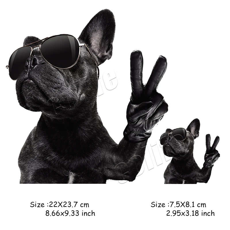 Нашивки для очков Cool Dog украшения одежды переводная моющаяся аппликация с