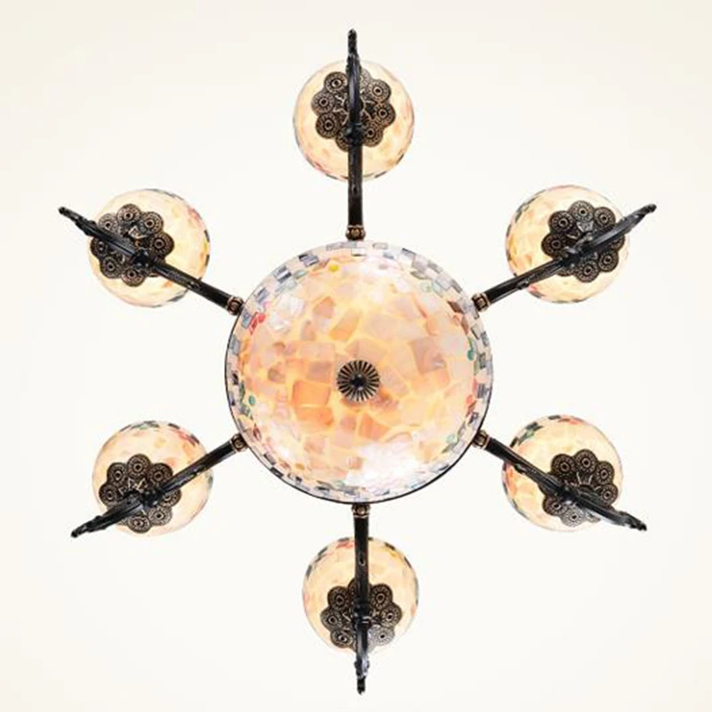 Красочные люстры в средиземноморском стиле подвесные светильники из железа