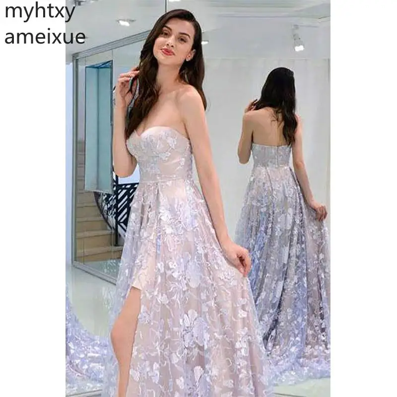 2021 фиолетовые элегантные вечерние платья длиной без звезд лавандовый цвет