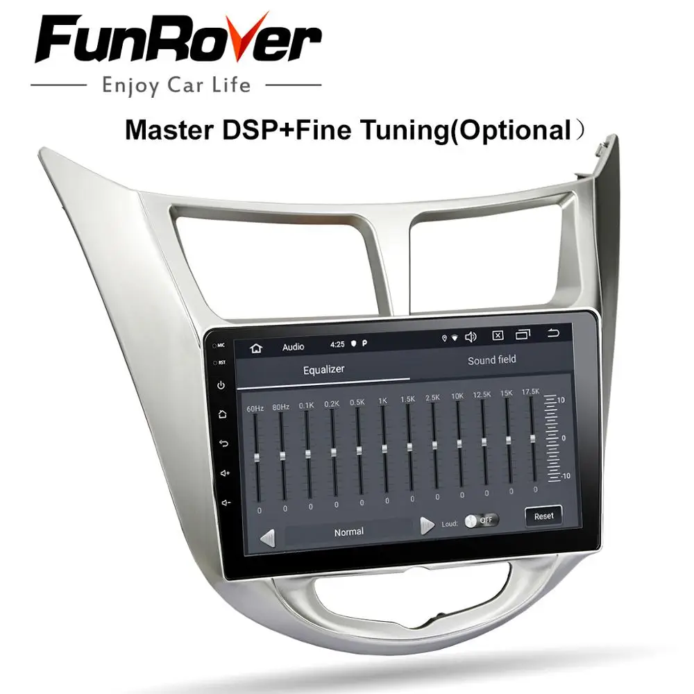 Funrover 2.5D+ ips Android 9,0 автомобильный dvd-плеер для Hyundai Solaris VERNA 2011-15 радио магнитола видео Gps wifi RDS USB аудио