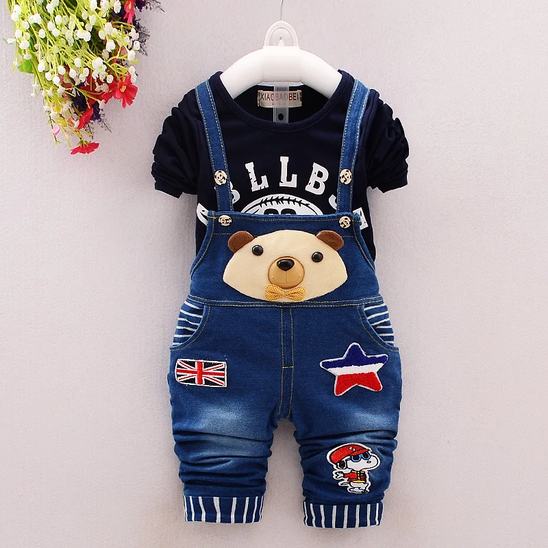 Весна и Осень новая мода повседневная мультфильм детский набор ГОРЯЧАЯ