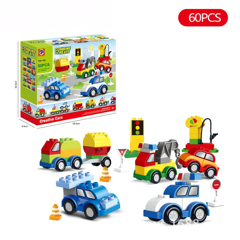 Duplo строительные блоки игрушки городской автобус скорая помощь модель