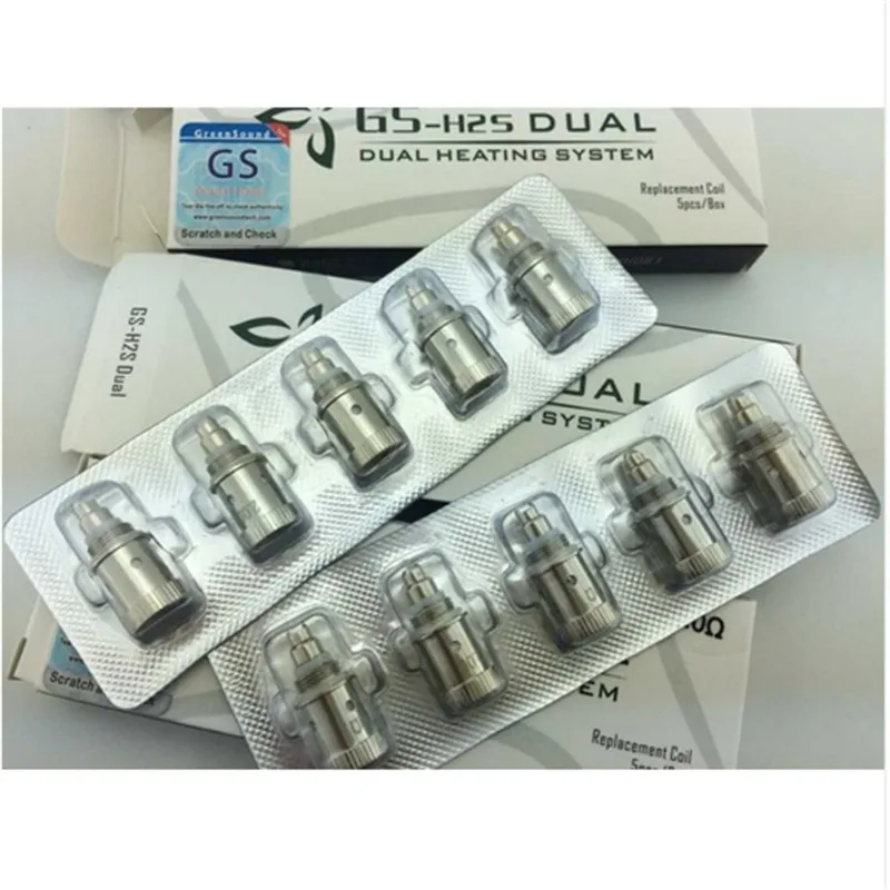 5 шт./лот higt качество GS H2 двойной испаритель катушка головка 2.0ohm для H2S t3s t3d