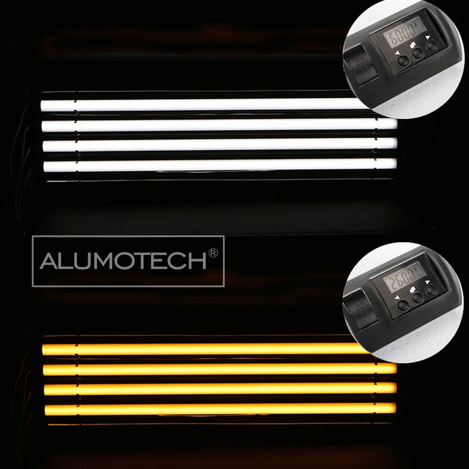 Диммисветодиодный ные трубки ALUMOTECH 50WX4 Pro Kino 2600 ~ 6000K для студийной видеокамеры