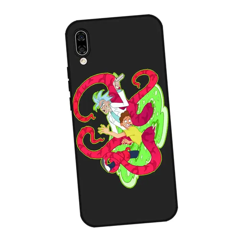 P183 Rick And Morty замечательный черный силиконовый чехол для huawei Honor 8C 8X9 10 20i V10 V20 Note10 Max