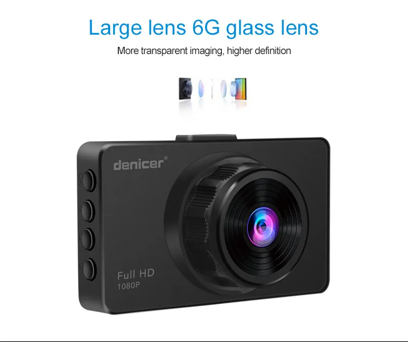 Автомобильный видеорегистратор Full HD Dashcam denicer, горячая Распродажа, видеорегистратор с монитором парковки, две камеры заднего вида