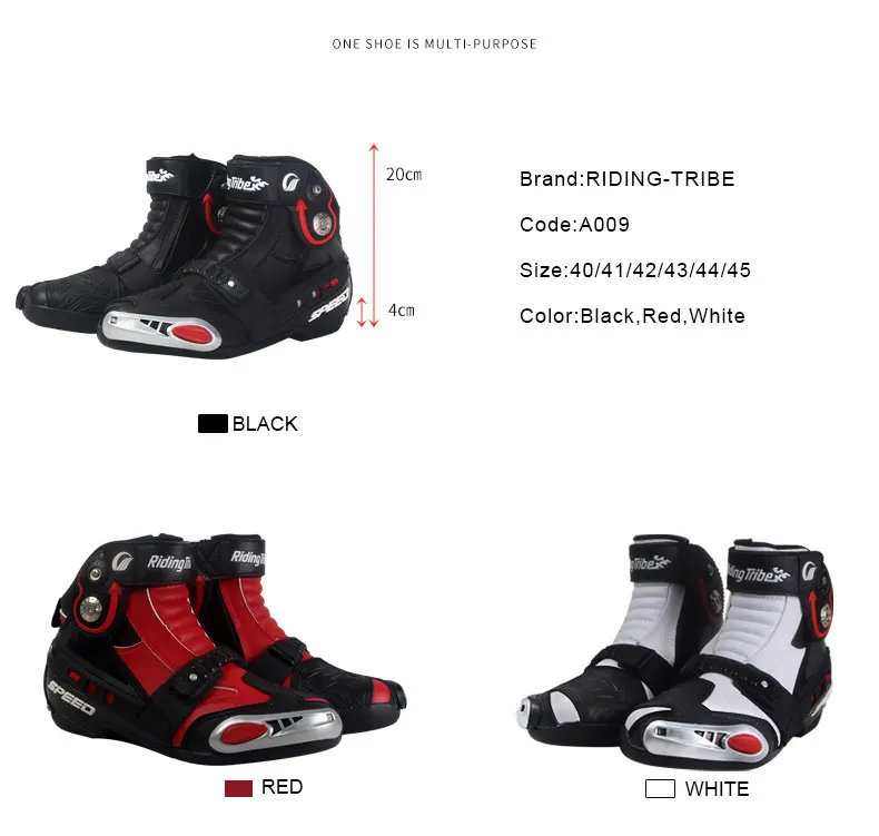 Профессиональный Мотоцикл Pro-biker A009 кожаные ветрозащитные дышащие Нескользящие ботинки для езды на мотоцикле BPA09
