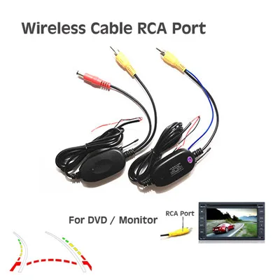 RCA For DVD Monitor Динамическая траектория треков для Ford Focus 1090K CCD1/3 ''HD автомобильная парковочная камера заднего вида с ручкой переключения багажника - Название цвета: RCA For DVD Monitor