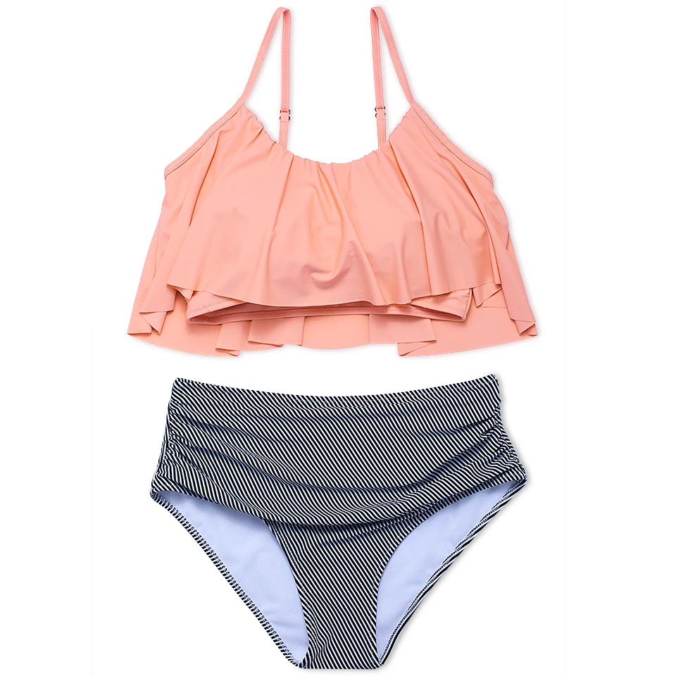 2018 г. пикантные Высокая талия росту комплект бикини бразильский Тонг строка для