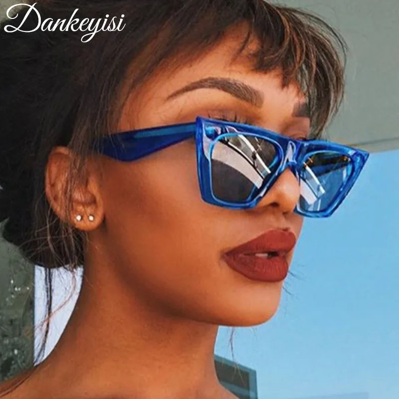 DANKEYISI брендовые дизайнерские женские солнцезащитные очки кошачий глаз ретро для
