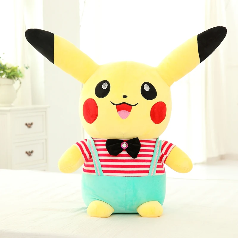 Free Shipping 30cm=11.8&quot Wear strap Pikachu Plush Toys Hug Pillow High Quality Cute Pokemon Cushion For Children's Gift | Дом и сад