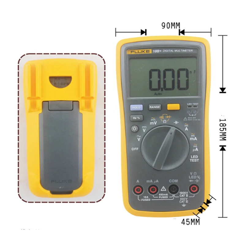 Fluke 18B F18B AC DC напряжение тока цифровой мультиметр DMM со светодиодным