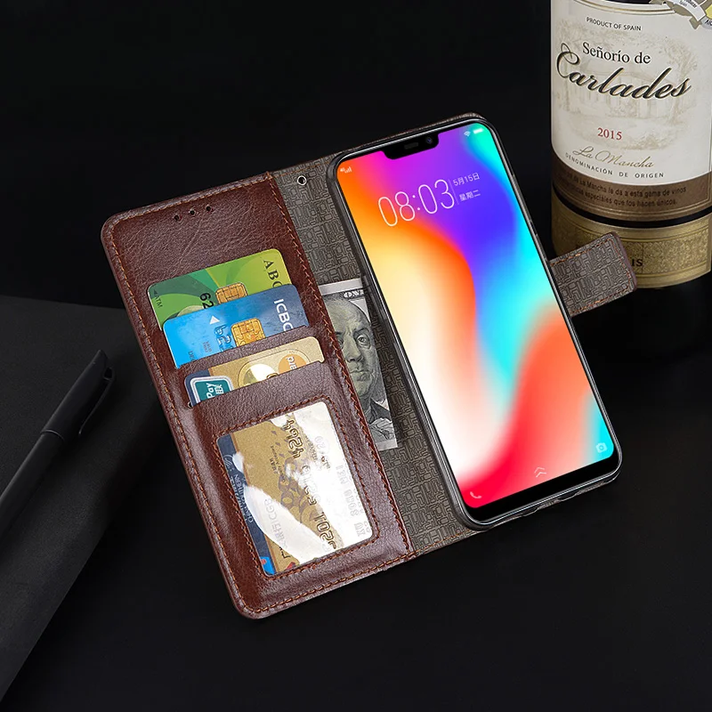 For Vivo Y83 Y83A Case 6.22&quot Luxury Flip PU Leather Cases Wallet Card Slot Stand Photo Frame Retro Phone Cover Y81 | Мобильные