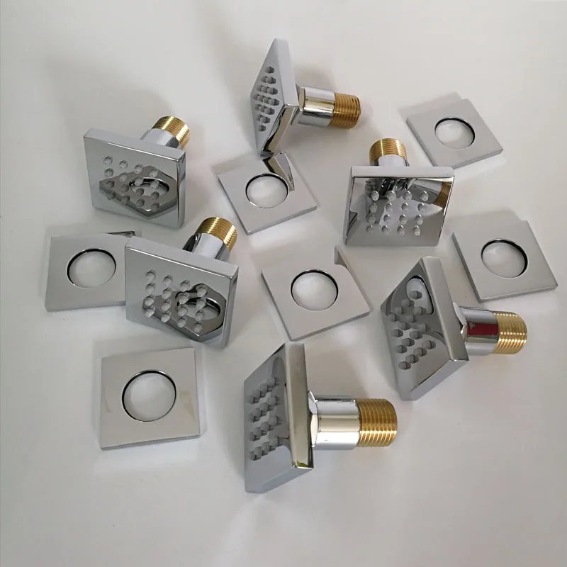 

JMKWS Wall Mounted Shower Body Jets Brass Chrome Shower Massage Body Jets 360 Degree Bath Faucets Accessories 6PCS/ Set Rain Tap