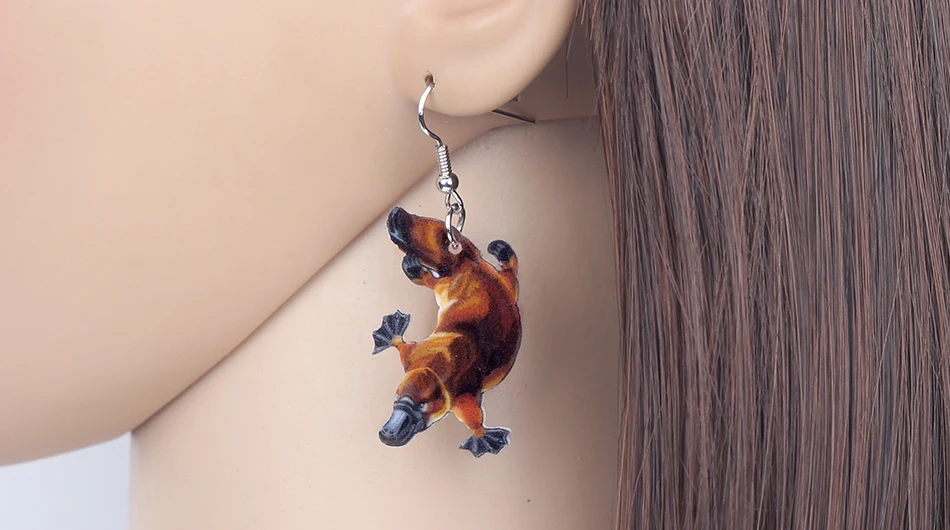 WEVENI акриловые австралийские Platypus Duckbill Duckmole серьги-подвески в форме капли новинка ювелирные изделия для животных для женщин девушки прелести оптом