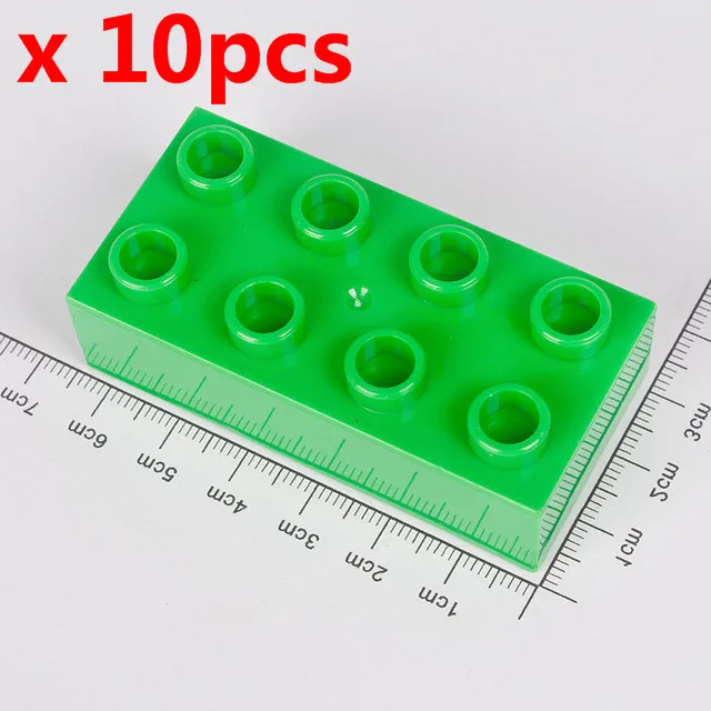 Diy-R504-3x10pcs Большой размер DIY Duploe Happy House аксессуары строительные блоки фигурка животного двора кирпичи дублированные игрушки для детей - Цвет: Diy-R504-3x10pcs