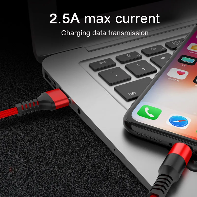 Кабель USB type C прочный кабель для быстрой зарядки USB для кабеля Huawai Xiaomi 2.5A type-c кабели быстрой зарядки мобильный шнур для телефона данных