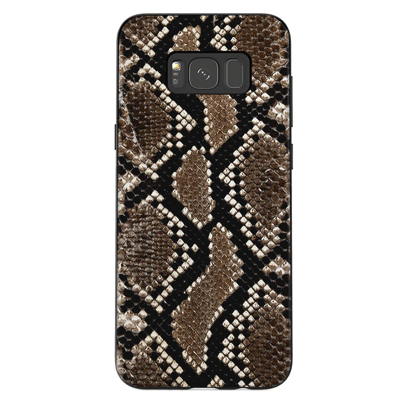 Силиконовый чехол из ТПУ с текстурой змеиной кожи для Samsung S20 Ultra Plus S7 Edge S8 S9 Note 8 9 S10