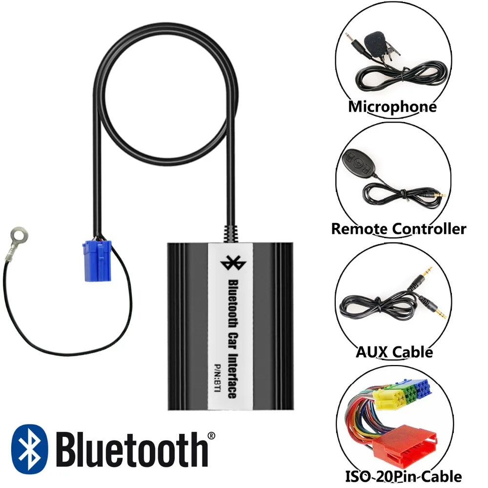 APPS2Car беспроводной Bluetooth Hands Free адаптер автомобильный интегрированный USB AUX Jack