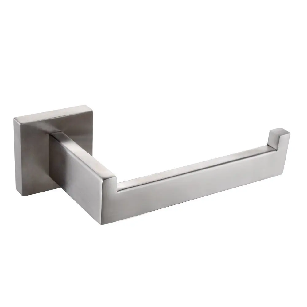 Stainless Steel 4-Pieces Bathroom Sets Square Silver Towel Hook Brushed Bar Toilet Paper Holder Hardware Bath Accessory | Обустройство