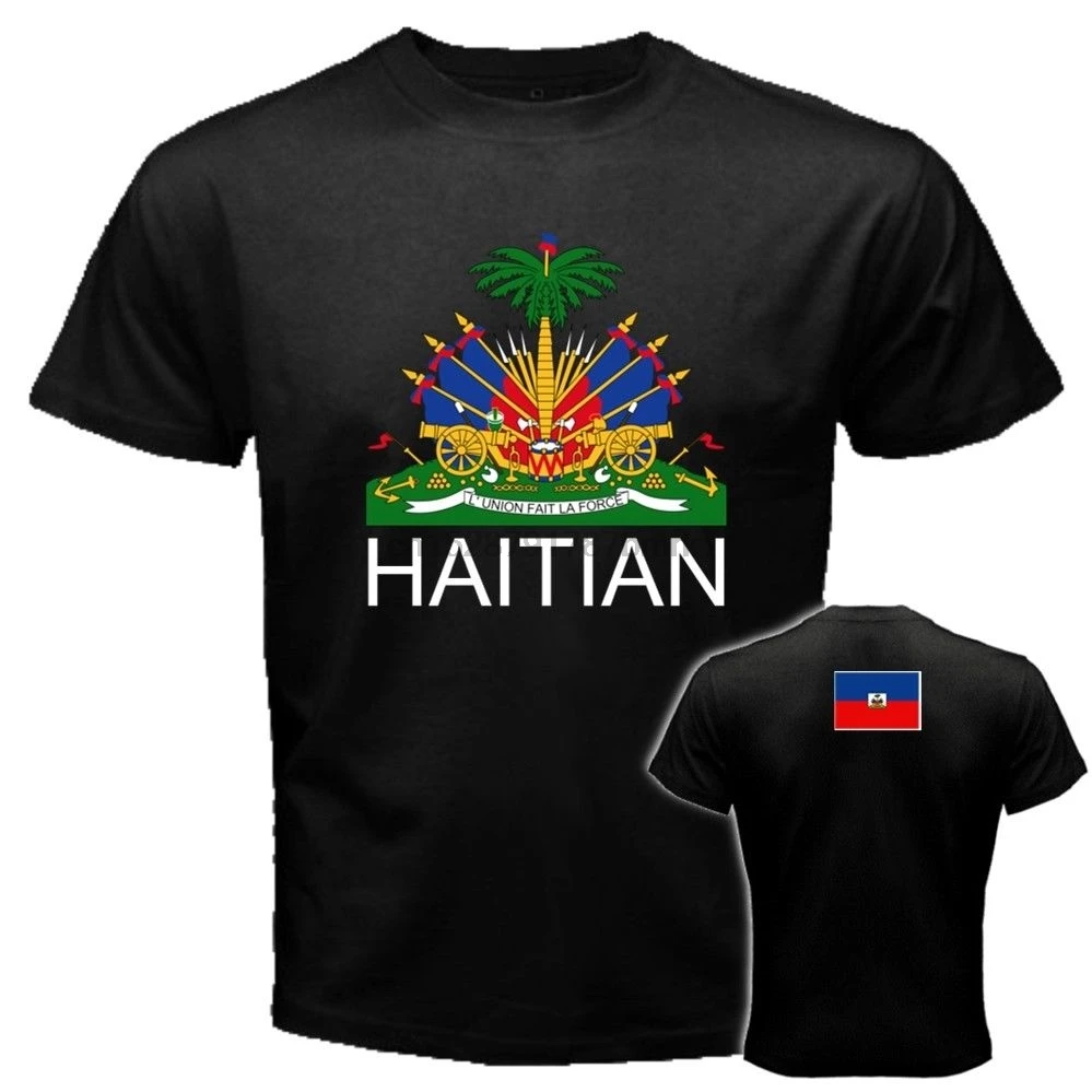 Hot Sale Summer HAITIAN HAITI Coat of Arms Port-au-Prince Creole National Flag Tees T-Shirt HM9 Tee Shirt | Мужская одежда