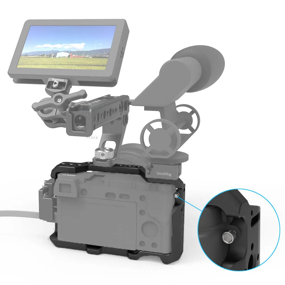 SmallRig A6400 Vlog камера клетка для sony A6100/A6400 особенности w/1/4 3/8 резьбовые отверстия для магической руки микрофон DIY варианты 2310