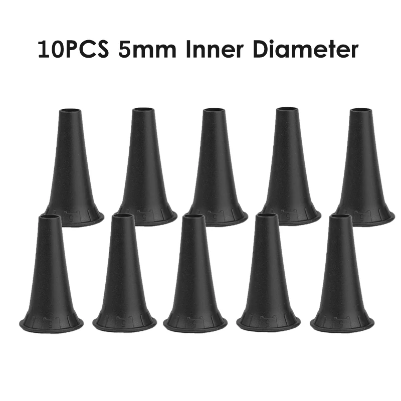 10PCS 5mm Size 10 шт./лот медицинский многоразовый Otoscopio Non Disposabe Specula Otoscope аксессуар ушной отоскоп насадка конус Speculum для отоскопа - Цвет: 10PCS 5mm Size