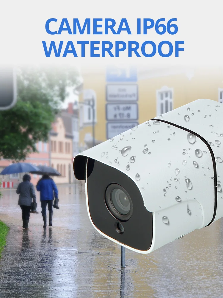 Weтранс IP камера Wifi 4MP Водонепроницаемая HD H.265 камера безопасности наружная беспроводная камера ночного видения Наблюдения Пуля HD CCTV Cam