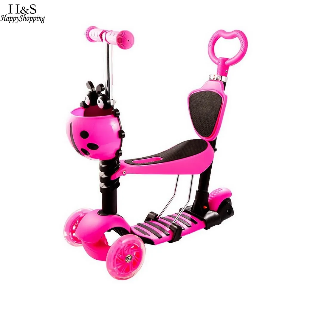 Трехколесный детский скутер новый самокат с регулируемой высотой для ног