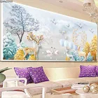 QIANZEHUI, алмазная вышивка, круглые алмазы, деревья удачи, лось, полная Стразы 5D алмазная живопись, вышивка крестиком