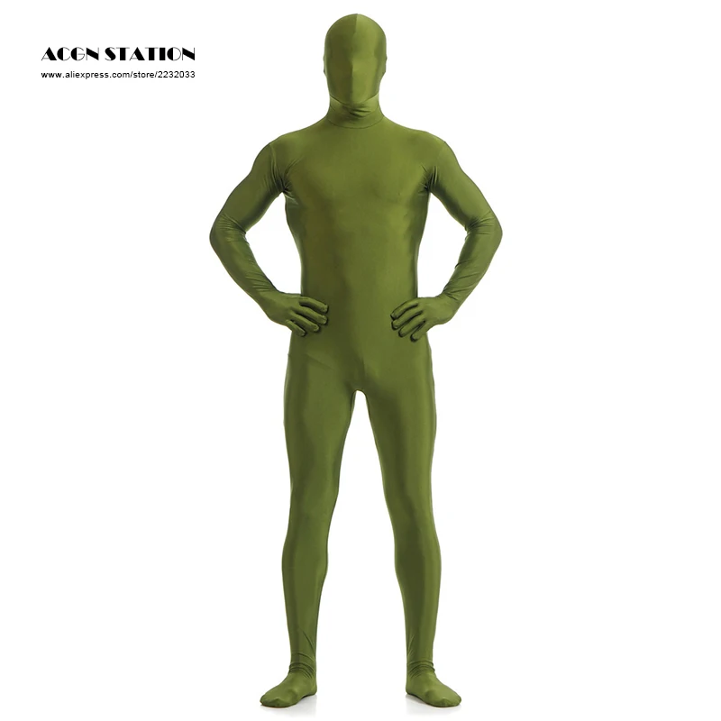 Комбинезон для Хэллоуина Zentai унисекс с открытыми глазами на молнии взрослый