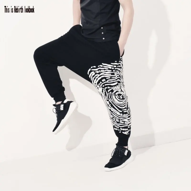 Новинка весна-лето 2017 Мужская одежда модные повседневные брюки с большим шаговым